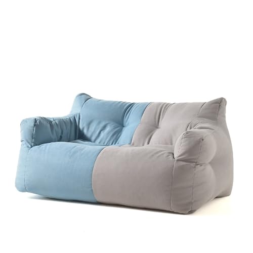 Moderner Sitzsack für Wohnzimmer und Balkon, ohne Füllstoffe, gemütliche Freizeitsitzgelegenheit in Blau und Grau – stilvoller Komfort für Heimdekoration von Generisch