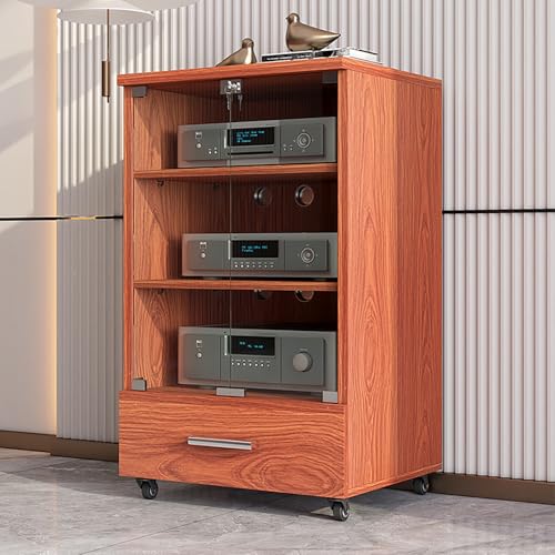 Moderner Stereoschrank Plattenspielerständer mit Tür, stabile Aufbewahrungseinheit für Zuhause, Büro und Theater Moderner Stereoschrank Plattenspielerständer mit Tür, stabile Aufbewahrungseinheit für Zuhause, Büro und Theater von Generisch