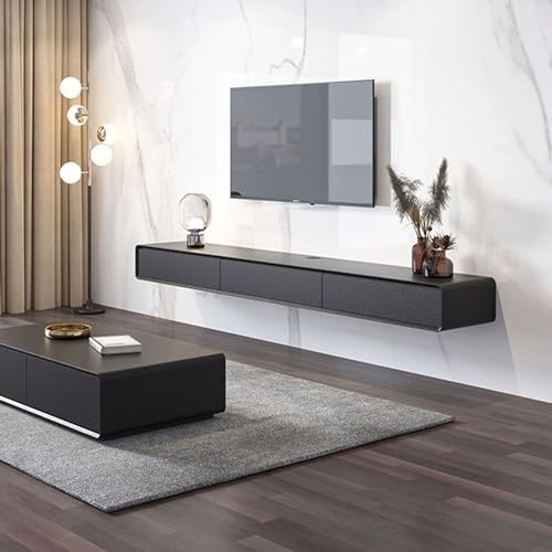 Moderner TV-Schrank zur Wandmontage mit 3 herunterklappbaren Türen und schwebenden Regalen für Wohnzimmeraufbewahrung Moderner TV-Schrank zur Wandmontage mit 3 herunterklappbaren Türen und schwebenden Regalen für Wohnzimmeraufbewahrung von Generisch