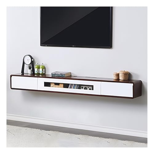 Moderner TV-Schrank zur Wandmontage mit Schubladen, Glastür, Aufbewahrung und schwebendes Design, perfekte Unterhaltung, Medienkonsole, Zentrum für Wohnzimmer, Schlafzimmer oder Media-Raum, Weiß und Moderner TV-Schrank zur Wandmontage mit Schubladen, Glastür, Aufbewahrung und schwebendes Design, perfekte Unterhaltung, Medienkonsole, Zentrum für Wohnzimmer, Schlafzimmer oder Media-Raum, Weiß und von Generisch