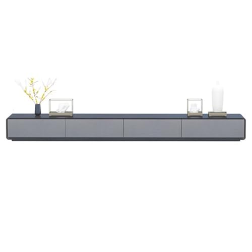 Moderner TV-Ständer, stilvolle Unterhaltungs-Medienkonsole für Wohnzimmer und Schlafzimmer, 2 Schubladen, platzsparendes Design, Grigio-Finish, 160 x 24 x 24 cm Moderner TV-Ständer, stilvolle Unterhaltungs-Medienkonsole für Wohnzimmer und Schlafzimmer, 2 Schubladen, platzsparendes Design, Grigio-Finish, 160 x 24 x 24 cm von Generisch