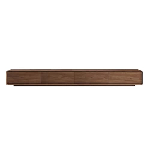 Moderner TV-Ständer aus Walnussholz, 160 cm/200 cm, freistehend, Massivholzschrank für Wohnzimmer, stilvoller Boden-Standschrank, perfekt für Fernseher bis zu 75 Zoll (200 x 24 x 24 cm) von Generisch