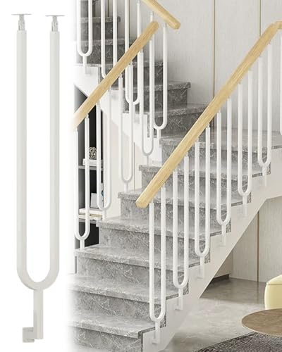 Moderner Treppengeländer mit seitlicher Montage, dekorative Baluster für mehr Sicherheit und Stil in Wohnungen und Korridoren von Generisch