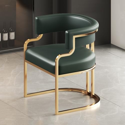 Moderner Wannenstuhl, Polstersessel für Wohnzimmer und Esszimmer, Gäste-Empfangsstuhl mit goldenen Metallbeinen von Generisch