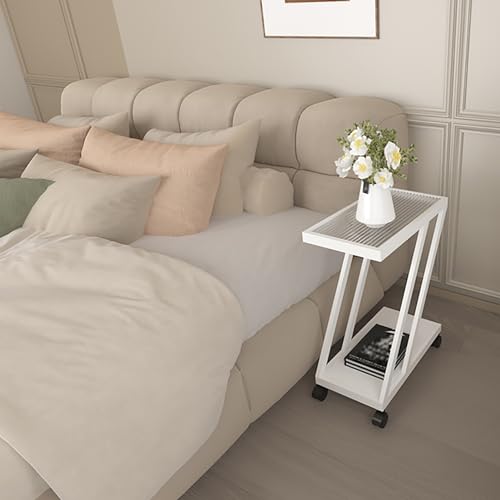 Moderner Z-förmiger Beistelltisch mit Tischplatte aus gehärtetem Glas, minimalistisches Design für Wohnzimmer, Schlafzimmer oder als mobiler Nachttisch Moderner Z-förmiger Beistelltisch mit Tischplatte aus gehärtetem Glas, minimalistisches Design für Wohnzimmer, Schlafzimmer oder als mobiler Nachttisch von Generisch