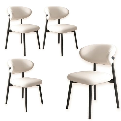 Moderner ergonomischer Esszimmerstuhl 2/4/6er Set – weich bequem Polsterstuhl mit Holzbeinen für Küche, Esszimmer, Restaurant – stilvolles Design in Weiß & Schwarz Moderner ergonomischer Esszimmerstuhl 2/4/6er Set – weich bequem Polsterstuhl mit Holzbeinen für Küche, Esszimmer, Restaurant – stilvolles Design in Weiß & Schwarz von Generisch
