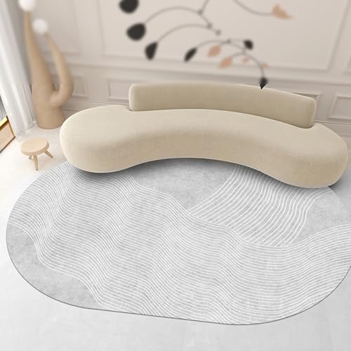 Moderner geometrischer gestreifter Teppich für Wohnkultur Wohnzimmer Sofa Schlafzimmer Schminktisch - Stilvoller grauer Teppich 150 x 180 cm perfekt für Inneneinrichtung von Generisch
