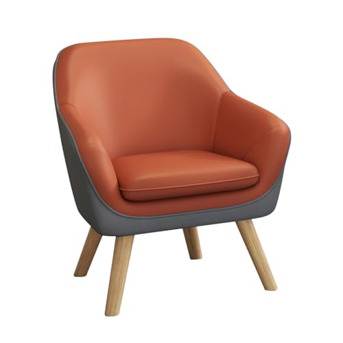 Moderner gepolsterter Loungesessel – ergonomischer Sessel mit Holzbeinen für Wohnzimmer oder Eingangsbereich – Stilvoller grauer Liegestuhl für Komfort und Stil von Generisch
