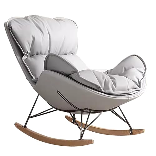 Moderner gepolsterter Schaukelstuhl, bequemer Kinderzimmer-Kuschelstuhl für Schlafzimmer und Wohnzimmer von Generisch