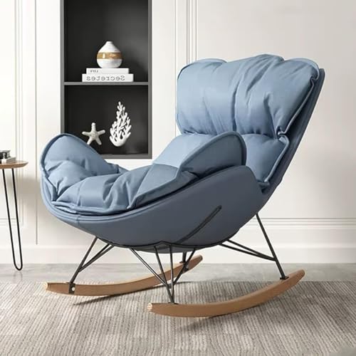 Moderner gepolsterter Schaukelstuhl mit Massivholzsockel Orange Stuhl für Wohnzimmer oder Schlafzimmer Moderner gepolsterter Schaukelstuhl mit Massivholzsockel Orange Stuhl für Wohnzimmer oder Schlafzimmer von Generisch