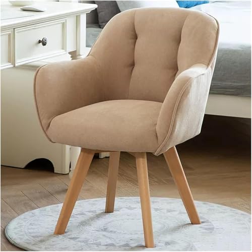 Moderner grauer Samt-Drehsessel mit stabilen Holzbeinen, platzsparender Klappstuhl für kleine Wohnzimmer und Lounges - Stilvoller Komfort in Khaki von Generisch