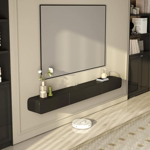 Moderner großer schwebender TV-Ständer mit Schubladen – stilvolle Wohnwand Entertainment Center Holz Medienkonsole für Wohnzimmer & Büro platzsparendes Design von Generisch