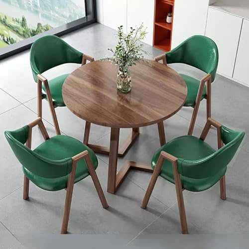 Moderner grüner Empfangstisch und Stuhl Set mit 4 Esszimmerstühlen mit weichen Sitzen für Lounge Wohnzimmer 80.0 cm Moderner grüner Empfangstisch und Stuhl Set mit 4 Esszimmerstühlen mit weichen Sitzen für Lounge Wohnzimmer 80.0 cm von Generisch