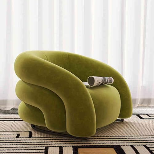 Moderner grüner Polstersessel mit Massivholzrahmen für Wohnzimmer oder Schlafzimmer von Generisch