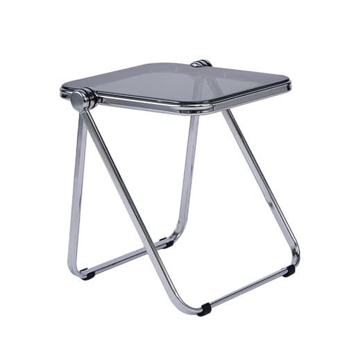 Moderner kleiner Beistelltisch mit Metallrahmen, faltbarer Acryl-Nachttisch für Wohnzimmer, Schlafzimmer, Balkon, kompakter Beistelltisch für kleine Räume, stilvolle Heimdekoration, erhältlich in 5 Moderner kleiner Beistelltisch mit Metallrahmen, faltbarer Acryl-Nachttisch für Wohnzimmer, Schlafzimmer, Balkon, kompakter Beistelltisch für kleine Räume, stilvolle Heimdekoration, erhältlich in 5 von Generisch