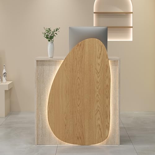 Moderner kleiner Empfangstresen mit LED-Licht, abschließbare Schublade, Kassenzähler für Lobby, Salon, Convenience Store, stilvolle Lösung für den Schreibtisch Moderner kleiner Empfangstresen mit LED-Licht, abschließbare Schublade, Kassenzähler für Lobby, Salon, Convenience Store, stilvolle Lösung für den Schreibtisch von Generisch