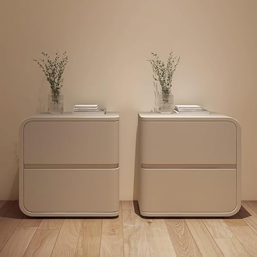 Moderner minimalistischer Nachttisch, 2er-Set, Doppelschubladen-Design mit Lederstruktur, perfekt für Schlafzimmer und Arbeitszimmer, stilvolle Aufbewahrungslösung, Farbe: K Moderner minimalistischer Nachttisch, 2er-Set, Doppelschubladen-Design mit Lederstruktur, perfekt für Schlafzimmer und Arbeitszimmer, stilvolle Aufbewahrungslösung, Farbe: K von Generisch
