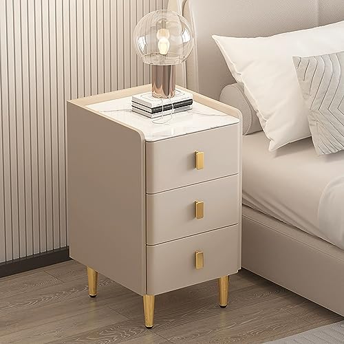 Moderner minimalistischer Nachttisch aus Massivholz mit 3 Schubladen – Multifunktionale Kommode für Schlafzimmer Starke Kapazität Stilvoller Nachttisch Perfekt für kleine Räume von Generisch