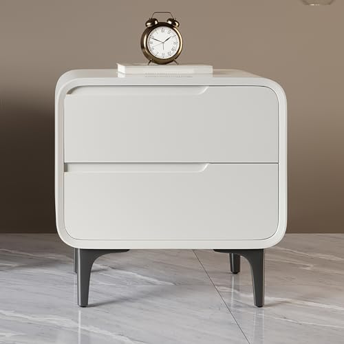 Moderner minimalistischer Nachttisch aus Massivholz mit Schubladen, Schlafzimmer-Kommode für verbesserte Organisation und platzsparende Aufbewahrung von Generisch