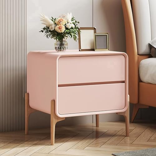 Moderner minimalistischer Nachttisch aus Massivholz mit Schubladen für Schlafzimmeraufbewahrung, Nachttisch aus Holz, Kommode von Generisch
