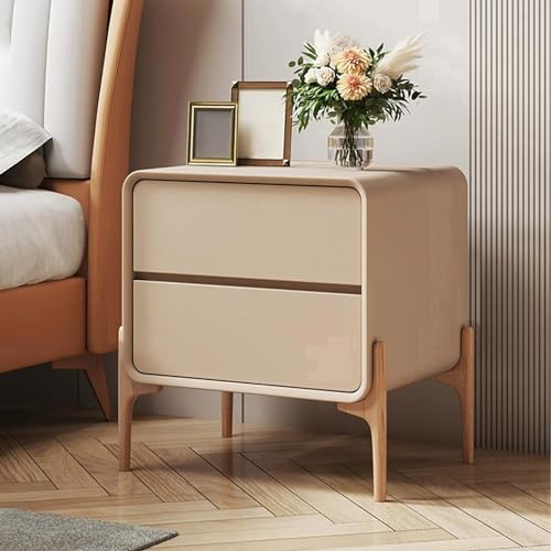 Moderner minimalistischer Nachttisch aus Massivholz mit Schubladen für Schlafzimmeraufbewahrung, Nachttisch aus Holz, Kommode Moderner minimalistischer Nachttisch aus Massivholz mit Schubladen für Schlafzimmeraufbewahrung, Nachttisch aus Holz, Kommode von Generisch