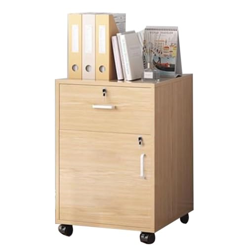 Moderner mobiler Aktenschrank mit Druckerständer, stabiles MDF-Material, platzsparende Aufbewahrungslösung für Zuhause und Büro von Generisch