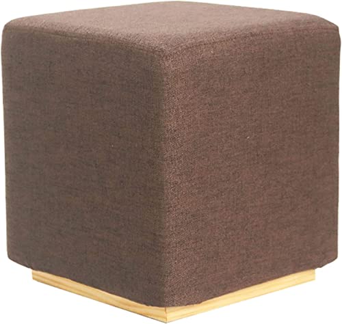 Moderner quadratischer Fußhocker, Ottomane mit gepolstertem Schaumstoffsitz für Schminktisch, kleine Fußstütze von Generisch
