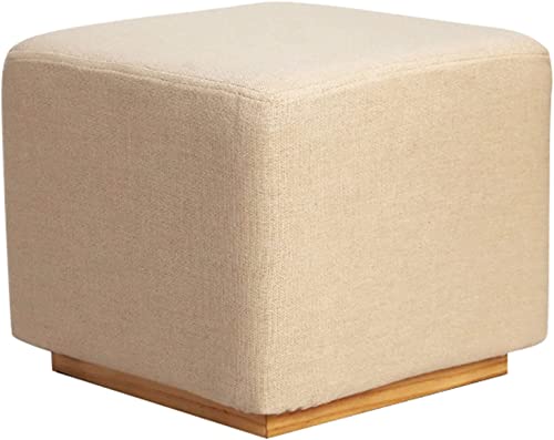 Moderner quadratischer Fußhocker mit gepolstertem Schaumstoffsitz für Komfort, kleine Fußstütze, Sitz für Schminktisch oder Wohnzimmerdekoration von Generisch