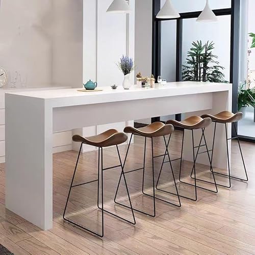 Moderner rechteckiger Bartisch aus Holz, unabhängige Mini-Küchentheke für Balkon oder Terrasse, 219 cm lang x 40 cm breit x 100 cm hoch, stilvolle Outdoor-Möbel Moderner rechteckiger Bartisch aus Holz, unabhängige Mini-Küchentheke für Balkon oder Terrasse, 219 cm lang x 40 cm breit x 100 cm hoch, stilvolle Outdoor-Möbel von Generisch