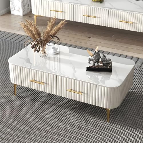 Moderner rechteckiger Couchtisch mit 4 Beinen, schlichtes Design für Wohnzimmer, perfekt für Kaffee & Cocktails, vielseitiger TV-Schrank Moderner rechteckiger Couchtisch mit 4 Beinen, schlichtes Design für Wohnzimmer, perfekt für Kaffee & Cocktails, vielseitiger TV-Schrank von Generisch