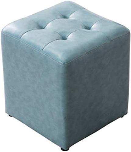 Moderner rechteckiger Polsterhocker mit Fußstütze – kleiner schwarzer PU-Kunstleder-Sitzhocker, vielseitiger Fußstütze, Stuhl, perfekt für Wohnzimmer und Schlafzimmer, Größe: 32 x 35 cm von Generisch
