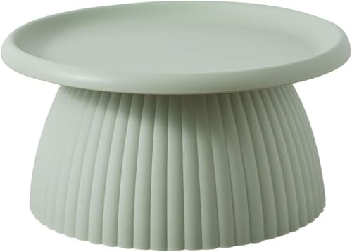 Moderner runder Couchtisch aus Kunststoff, nordischer Pilz, kleiner Kaffee, Balkon, schlichter, moderner Mini-Beistelltisch aus Kunststoff (Größe: 70 x 35 cm, Farbe: Grün B) von Generisch
