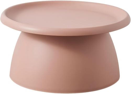 Moderner runder Couchtisch aus Kunststoff, nordischer Pilz, kleiner Kaffeetisch, Balkon, schlichter, moderner Mini-Beistelltisch aus Kunststoff (Größe: 70 x 35 cm, Farbe: Rosa, A) von Generisch
