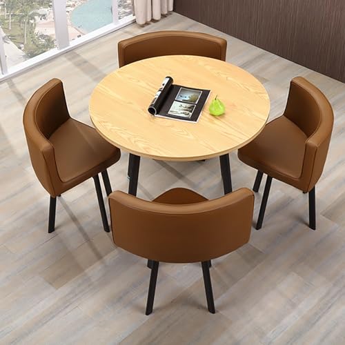 Moderner runder Couchtisch für Büro, Empfangsraum, Club, Einkaufszentrum und Schönheitssalon, braunes Holz, Verhandlungstisch mit elegantem Design Moderner runder Couchtisch für Büro, Empfangsraum, Club, Einkaufszentrum und Schönheitssalon, braunes Holz, Verhandlungstisch mit elegantem Design von Generisch