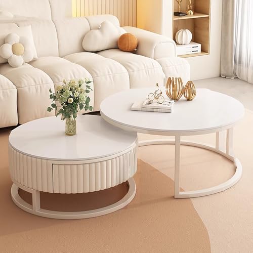 Moderner runder Couchtisch mit Schublade, stabiles platzsparendes Design für Wohnzimmer und Schlafzimmer Moderner runder Couchtisch mit Schublade, stabiles platzsparendes Design für Wohnzimmer und Schlafzimmer von Generisch