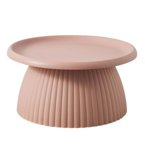 Moderner runder Couchtisch mit Sockel – kleiner Mini-Beistelltisch aus Kunststoff für Balkon – schlichtes nordisches Design Moderner runder Couchtisch mit Sockel – kleiner Mini-Beistelltisch aus Kunststoff für Balkon – schlichtes nordisches Design von Generisch