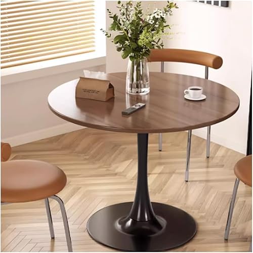 Moderner runder Esstisch für 4–6 Personen, kleine Küche, MDF-Platte, Freizeitmöbel, stilvoller Wohnzimmertisch (Farbe: 60 cm) von Generisch