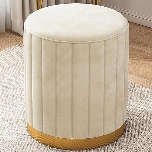 Moderner runder Hocker für Wohnzimmer, Schlafzimmer, Waschtischhocker, Fußstütze, abnehmbarer Deckel, stilvoller Pilzhocker, perfekte Akzent-Möbel für Heimdekoration von Generisch