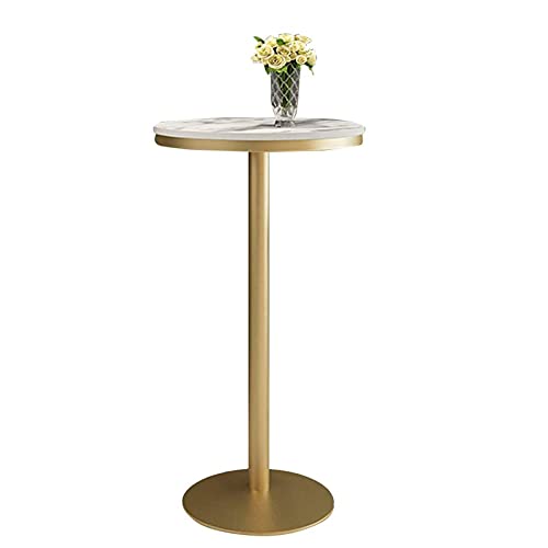 Moderner runder Marmor-Bar-Tresentisch, höhenverstellbar, hohe Oberseite, Cocktailtisch mit Schmiedeeisenrahmen, stabiler Sockel, einfach zu installieren, perfekt für Zuhause oder Veranstaltung Moderner runder Marmor-Bar-Tresentisch, höhenverstellbar, hohe Oberseite, Cocktailtisch mit Schmiedeeisenrahmen, stabiler Sockel, einfach zu installieren, perfekt für Zuhause oder Veranstaltung von Generisch