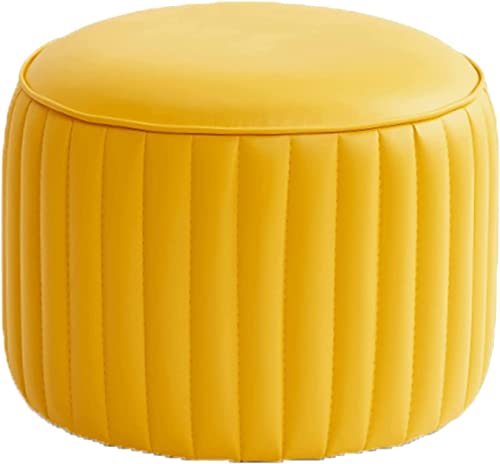 Moderner runder PU-Fußhocker – gepolsterter Liegesitz für Wohnzimmer und Schlafzimmer, stilvoller Schuhhocker, Höhenoptionen 26 cm, 29 cm, 30 cm, vielseitige Wohnmöbel von Generisch