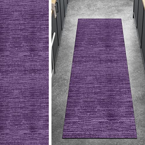 Moderner rutschfester Läufer, 100 x 400 cm, violett, Küchenmatte, Kurzflor-Teppich, Polyester, Flurteppich, anpassbare Breite 40–120 cm, stilvolle Bodenmatte für Wohnzimmer und Flur Moderner rutschfester Läufer, 100 x 400 cm, violett, Küchenmatte, Kurzflor-Teppich, Polyester, Flurteppich, anpassbare Breite 40–120 cm, stilvolle Bodenmatte für Wohnzimmer und Flur von Generisch