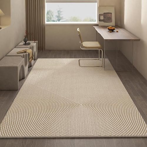 Moderner schlichter Stil Teppich für Wohnzimmer und Arbeitszimmer – Drehstuhl-Bodenmatte, Heimdekoration, rutschfester Teppich (120 x 180 cm/WSJR-8) von Generisch