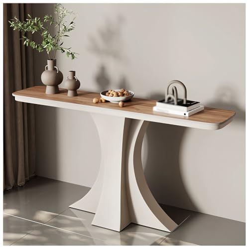 Moderner schmaler Konsolentisch mit geometrischem Metallsockel, schlankes Design für Eingangsbereich, Flur, Wohnzimmer und Büro Moderner schmaler Konsolentisch mit geometrischem Metallsockel, schlankes Design für Eingangsbereich, Flur, Wohnzimmer und Büro von Generisch