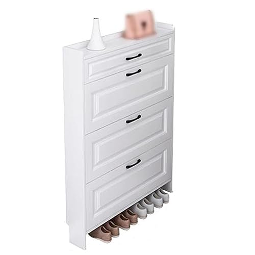 Moderner schmaler versteckter Schuhschrank für den Eingangsbereich, freistehende Schuhaufbewahrung mit Türen, Flur, platzsparendes Regal, Kippeimer-Design, stilvolle und funktionale Schuhe von Generisch