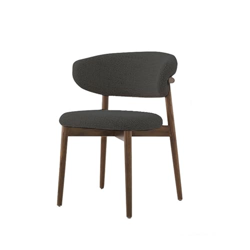 Moderner schwarzer Akzentstuhl, Esszimmerstuhl aus Holz mit Leinenbeinen, stilvoller Armlehnstuhl für Wohnzimmer und Küche, 1 Stück Moderner schwarzer Akzentstuhl, Esszimmerstuhl aus Holz mit Leinenbeinen, stilvoller Armlehnstuhl für Wohnzimmer und Küche, 1 Stück von Generisch