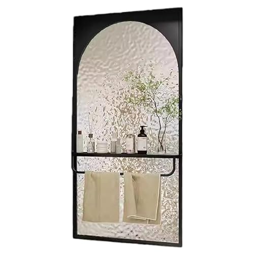 Moderner schwarzer Wandteiler – stilvolle Trennwand für den Eingangsbereich mit Handtuchstange – Mehrzweck-Aufbewahrungsschrank für Badezimmer, Hotel und Restaurant (40 x 140 cm) von Generisch