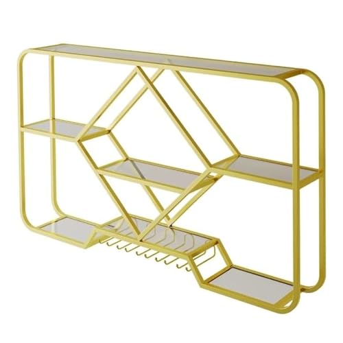 Moderner schwimmender Weinglashalter, 3-stöckiges Metallregal, Wandregal, Küchenregal für Zuhause, Bar, Dekoration, stilvoller Weinglas-Nizer Moderner schwimmender Weinglashalter, 3-stöckiges Metallregal, Wandregal, Küchenregal für Zuhause, Bar, Dekoration, stilvoller Weinglas-Nizer von Generisch