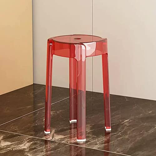 Moderner stapelbarer Acryl-Hocker, 45,7 cm, Sitzhöhe 40 cm, Sitzbreite, transparentes Design für Familienfeiern im Wohnzimmer von Generisch