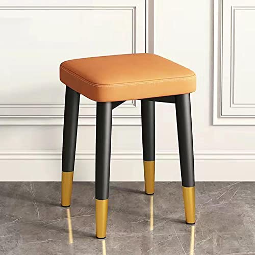 Moderner stapelbarer quadratischer Barhocker aus Kunstleder für Küche, Klassenzimmer, Wohnzimmer, Seminar – gepolstertes, multifunktionales Design für vielseitigen Einsatz von Generisch