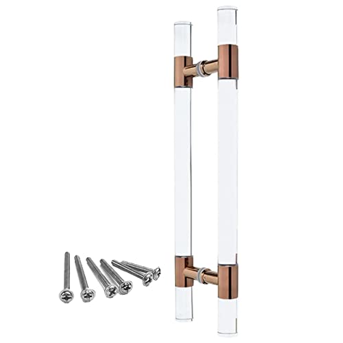 Moderner transparenter Acryl-Scheunentürgriff, 615 cm, verstellbarer Schiebetürgriff, stilvoller Eingangs-/Innen-/Außengriff für Küche und Duschglastüren. von Generisch